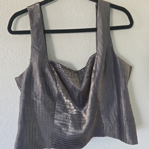 COPY - J.R. Nites Carol Lin Jacket Tank Set 2-Pc Taupe Bead 3/4 Sleeve Cuff Wom… - Picture 14 of 16